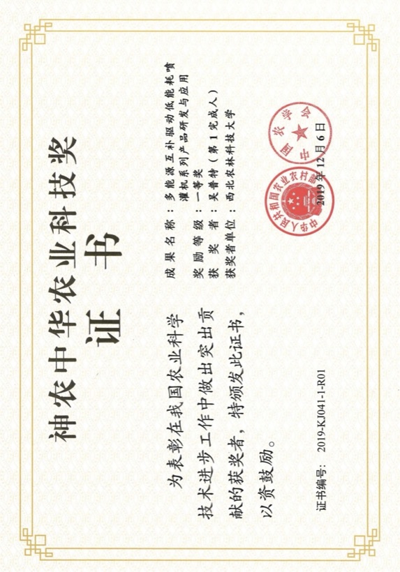 获奖证书