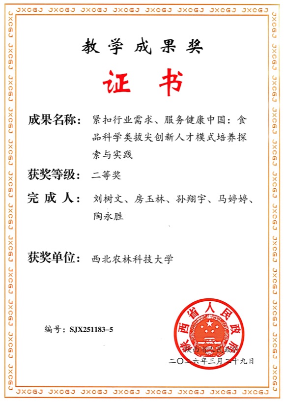 获奖证书